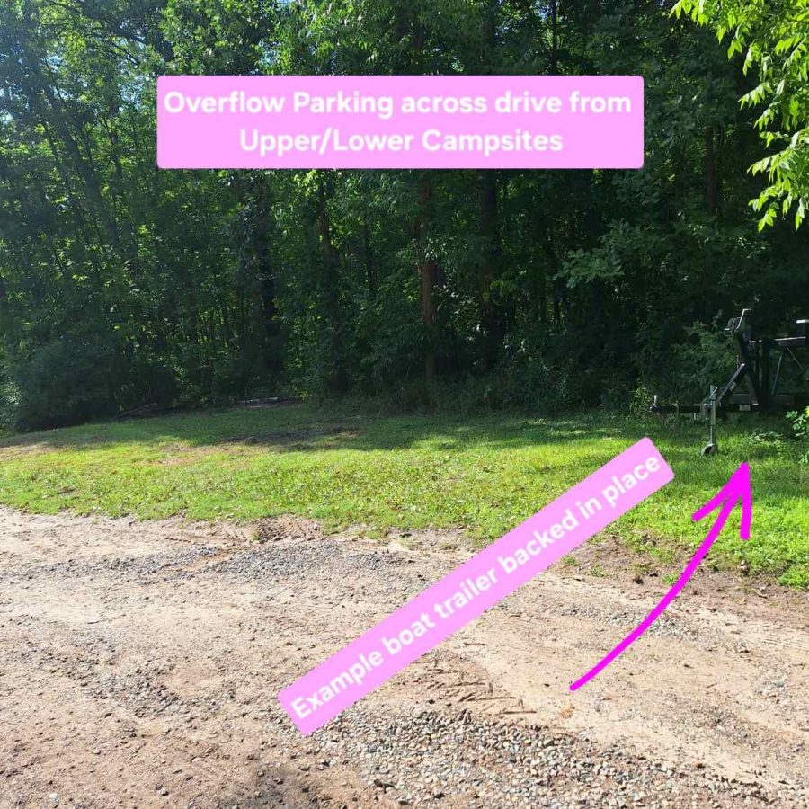 Overflow parking for Campsite at Crow Wing Crest Lodge in Akeley, MN