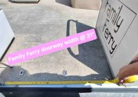 Wheelchair door width on Family Ferry Pontoon rental at Crow Wing Crest Lodge in Akeley, MN