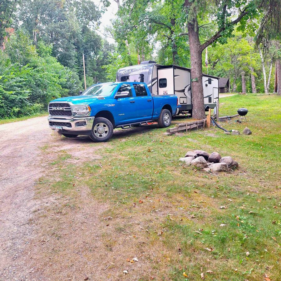 Upper campsite at Crow Wing Crest Lodge in Akeley, MN